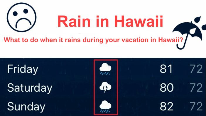 Rain in Hawaii graphical user interface, website