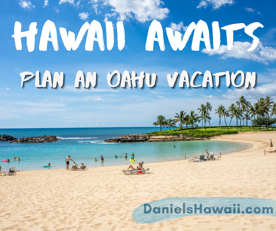 Plan-an-Oahu-Vacation a group of people on a beach