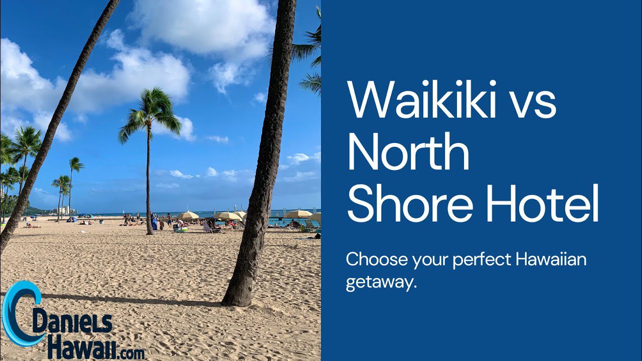 Title: “Staying in Waikiki vs. North Shore, Hawaii: A Traveler’s Dilemma” a sign on a dirt road