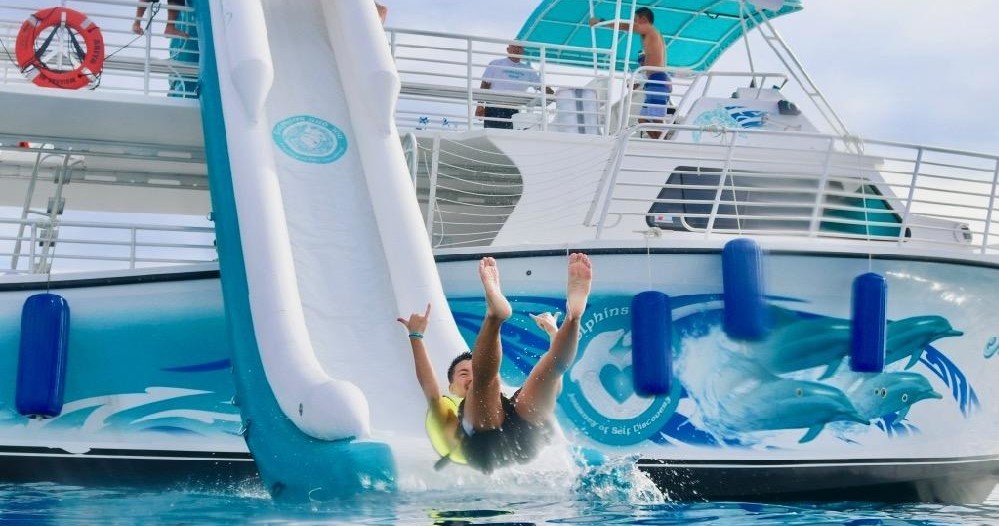 Dolphins and You Image 2 a person riding on the back of a boat