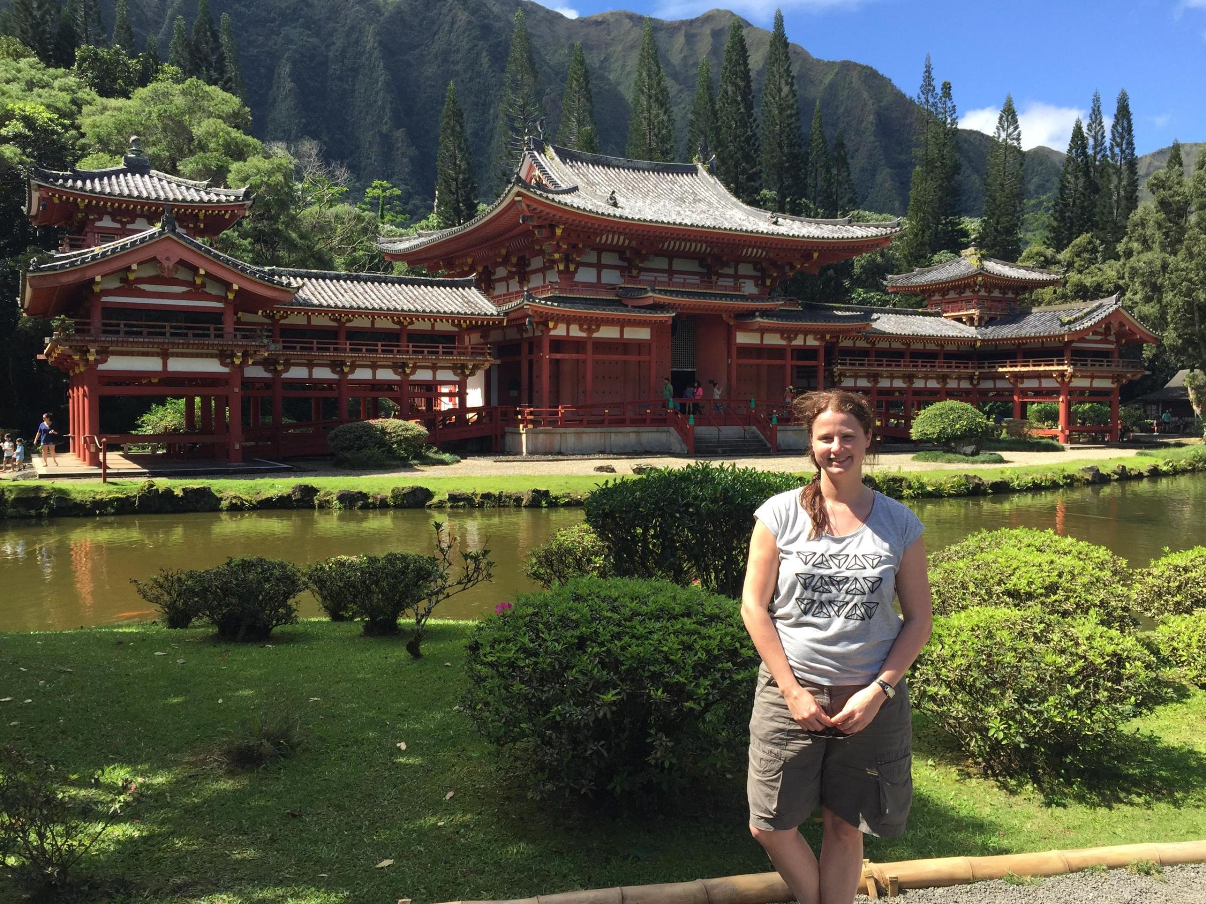 a man standing in a garden