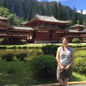 a man standing in a garden