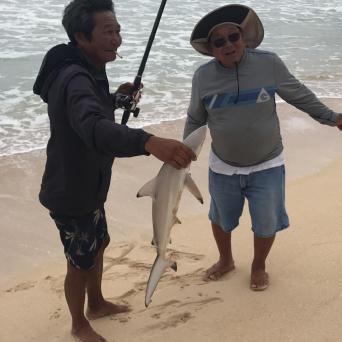 a person standing next to a body of water