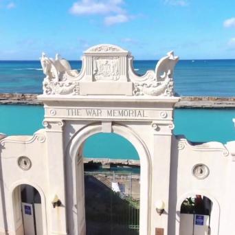a boat sitting on top of a building