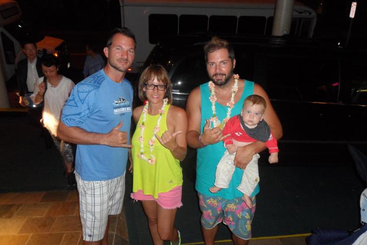 a group of people posing for the camera