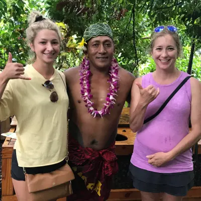 a group of people posing for the camera