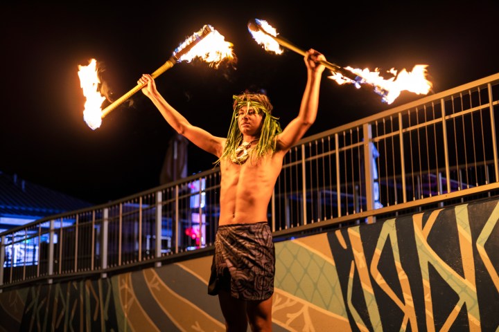 a man that is on fire