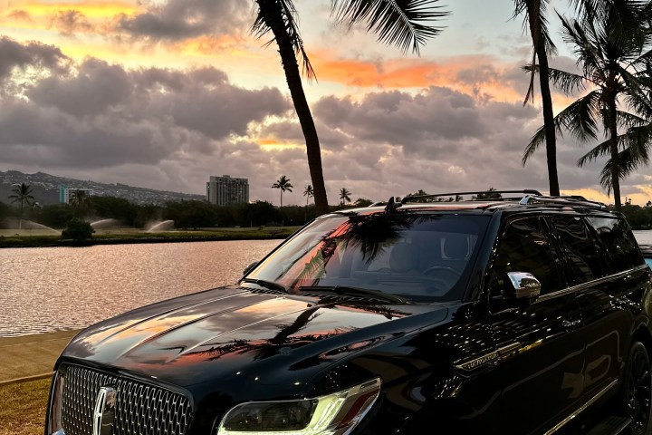 a car parked in a parking lot