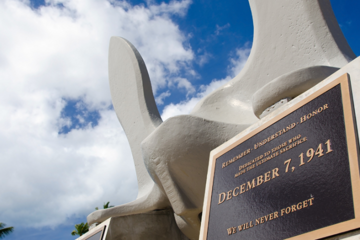 Close up of USS Arizona Anchor at Pearl Harbor National Park