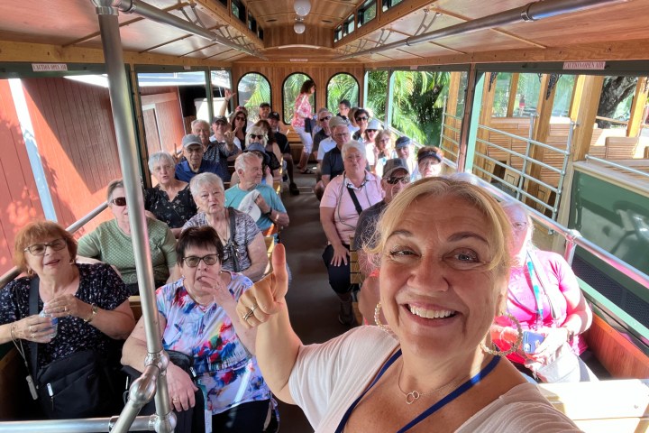 a group of people posing for the camera