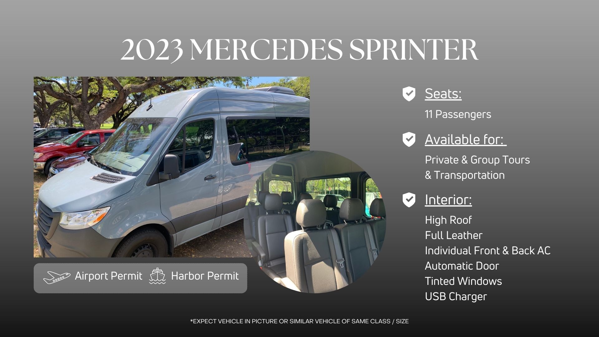 Mercedes Sprinter Van for Tous on Oahu