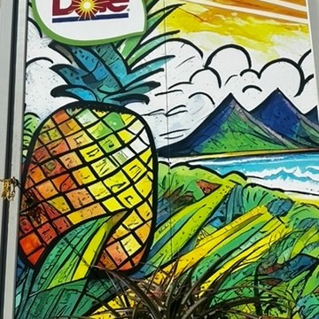 a group of colorful graffiti